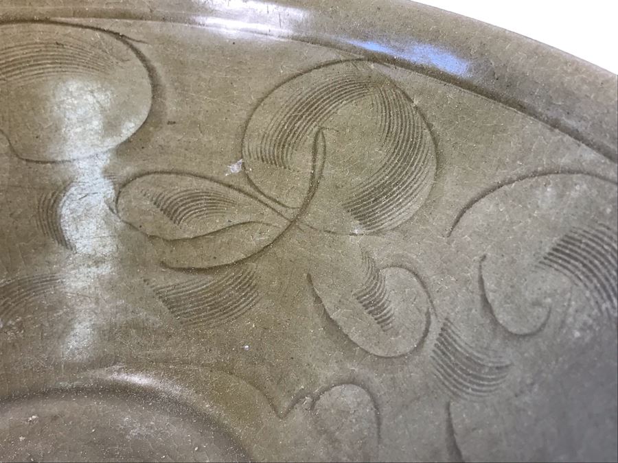 Old Chinese Celadon Porcelain Bowl 9.5W X 3.5H [Photo 9]