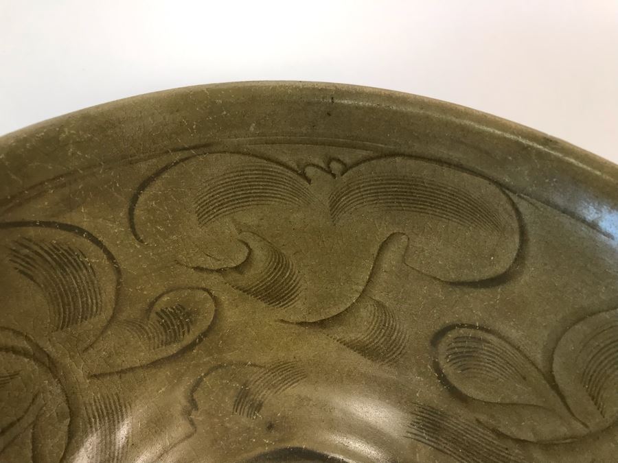 Old Chinese Celadon Porcelain Bowl 9.5W X 3.5H [Photo 4]