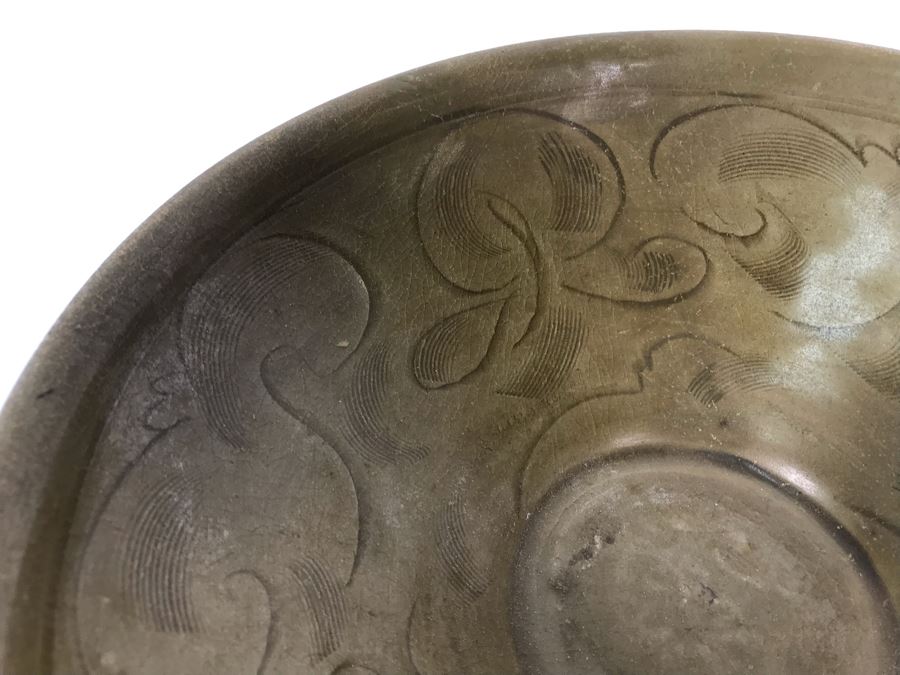 Old Chinese Celadon Porcelain Bowl 9.5W X 3.5H [Photo 6]