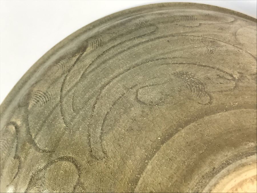 Old Chinese Celadon Porcelain Bowl 9.5W X 3.5H [Photo 17]