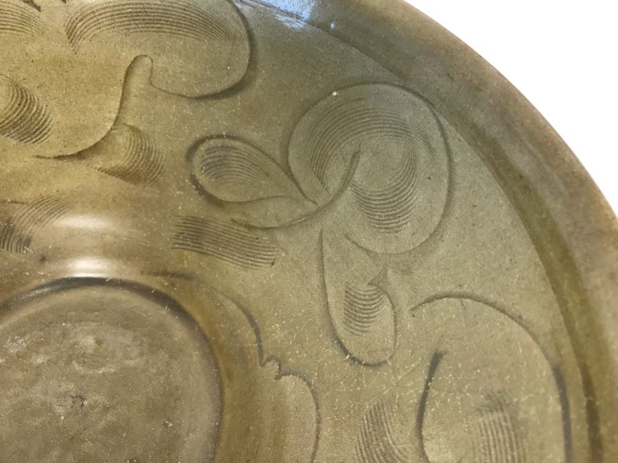 Old Chinese Celadon Porcelain Bowl 9.5W X 3.5H [Photo 5]