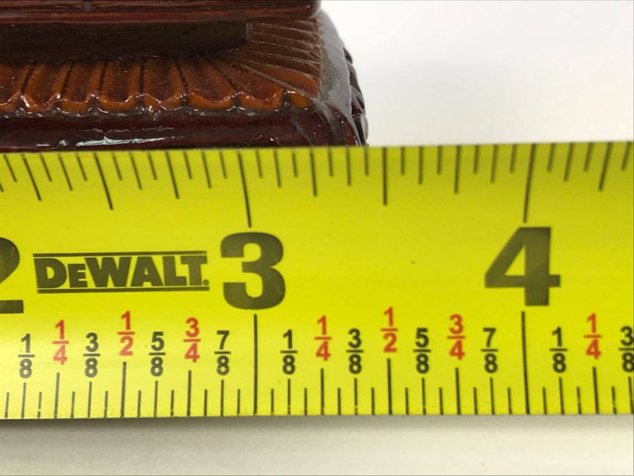 Chinese Carved Stone Temple Jar With Lid 5W X 2D X 6H And Wooden Stand [Photo 28]