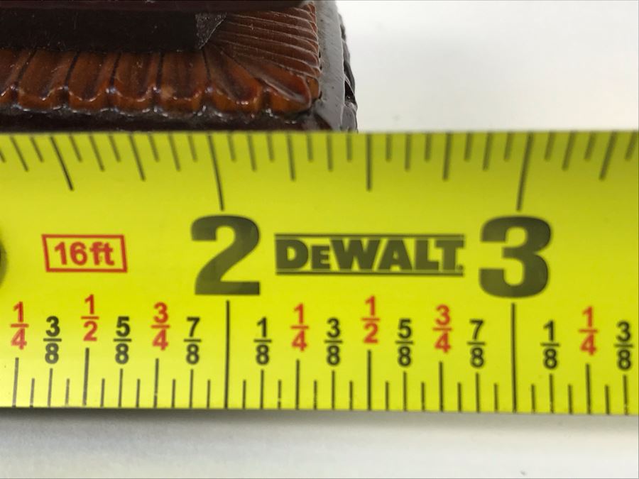 Chinese Carved Stone Temple Jar With Lid 5W X 2D X 6H And Wooden Stand [Photo 29]