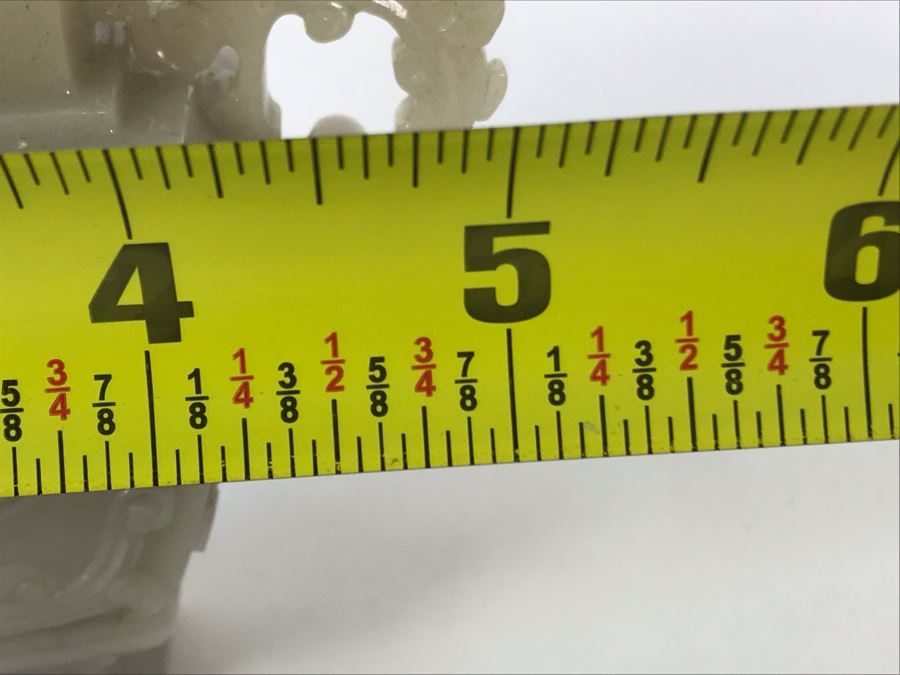 Chinese Carved Stone Temple Jar With Lid 5W X 2D X 6H And Wooden Stand [Photo 22]