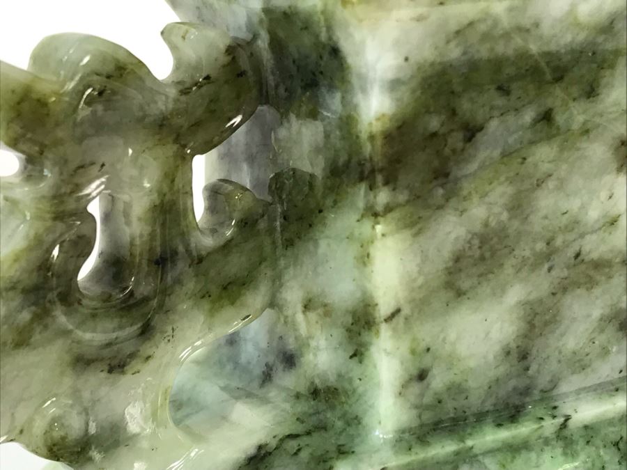 Chinese Carved Stone Temple Jar With Lid And Wooden Stand [Photo 16]