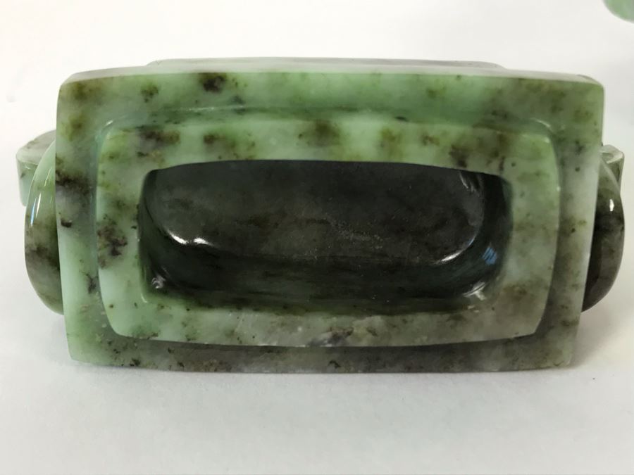 Chinese Carved Stone Temple Jar With Lid And Wooden Stand [Photo 25]