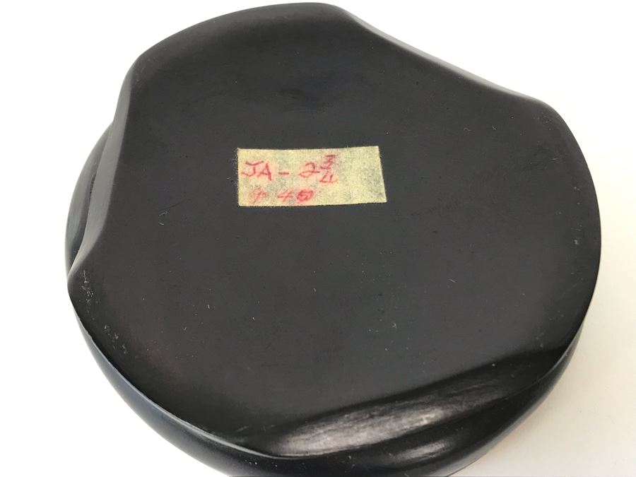 Chinese Carved Green Translucent Stone Round Box With Dragon Serpent Lid With Original Box 4R X 2.25H [Photo 28]