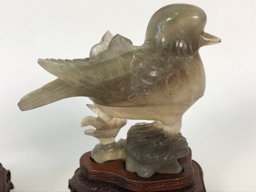 stone bird figurines