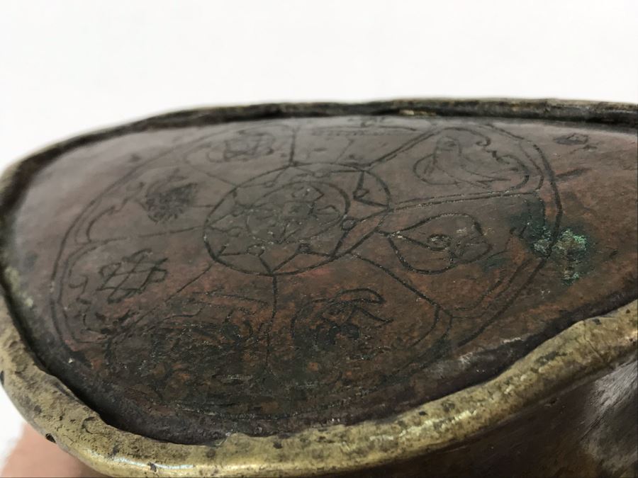 Old Tibetan Seated Buddha Akshobhya Figure Statue Signed With Wooden Stand 5W X 4D X 8.5H [Photo 29]