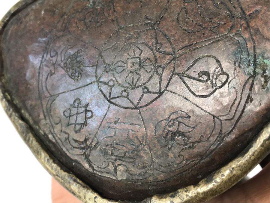 Old Tibetan Seated Buddha Akshobhya Figure Statue Signed With Wooden Stand 5W X 4D X 8.5H [Photo 24]