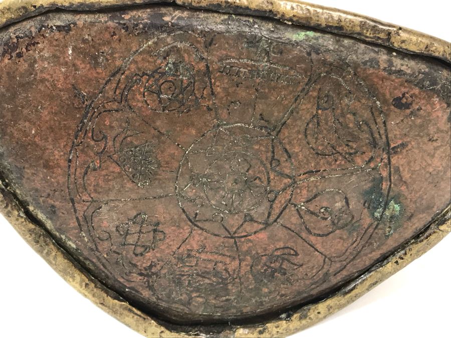 Old Tibetan Seated Buddha Akshobhya Figure Statue Signed With Wooden Stand 5W X 4D X 8.5H [Photo 22]