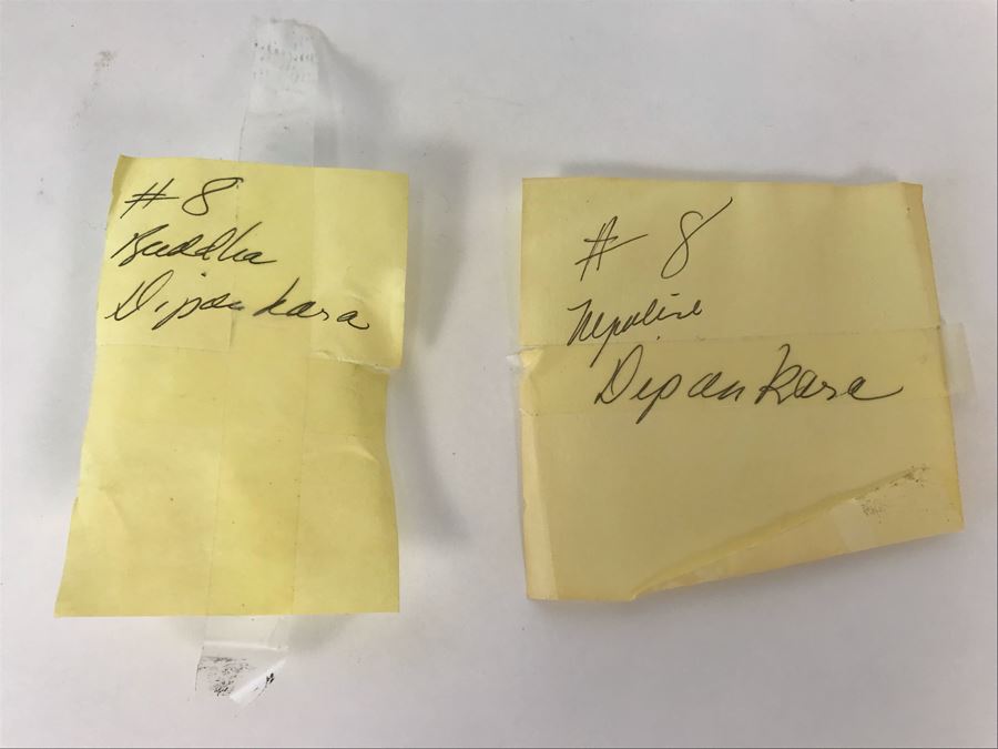 Vintage Metal Nepalese Dipankara Buddha Sculpture 2.5W X 2D X 6.5H With Wooden Base 3W [Photo 15]