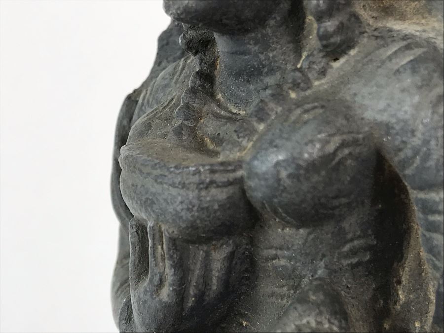 Ancient Carved Stone Goddess Figure Statue From Gandhara With Wooden Stand 3.5W X 1.5D X 6.5H [Photo 17]