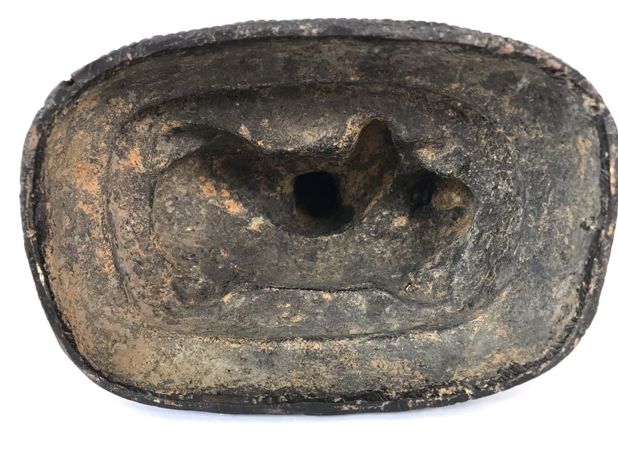 Antique Large Bodhisattva Seated On Elephant Gilded Metal Figure Statue 7.5W X 5D X 9.5H With Custom Wooden Base (Wooden Base Has Some Damage) 8W X 5.5D X 2.5H Appraised $2,500-$3,000 In 1994 [Photo 37]