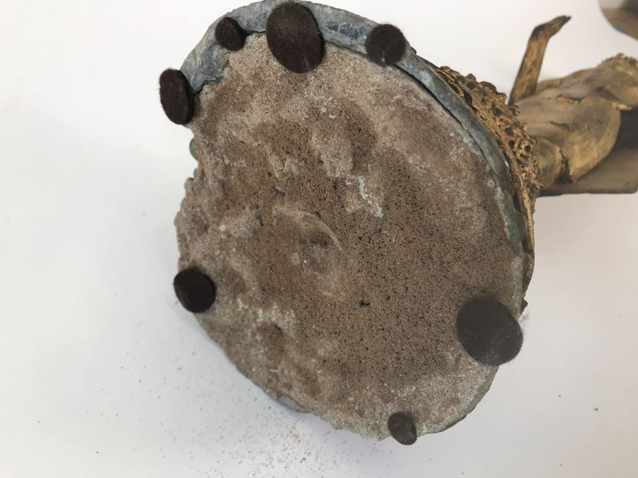 Vintage Thai Gilded Bronze Standing Buddha Statue 6W X 6D X 22.5H [Photo 24]