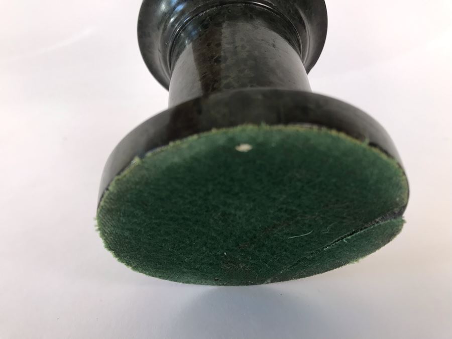 Vintage Italian Bronze Statue Of Winged Victory Grand Tour Angel Holding Wreath Standing On Ball 9W X 6D X 12H 3.25lbs [Photo 18]