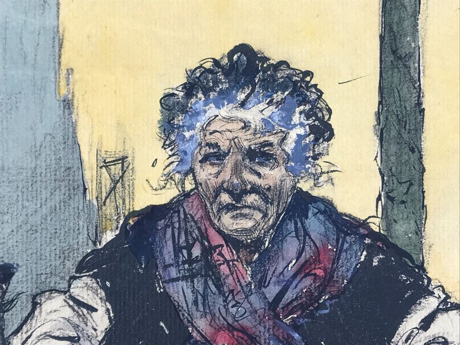 Original Leonce Burret (1866-1915) Painting On Paper 8.5 X 10.5 [Photo 4]