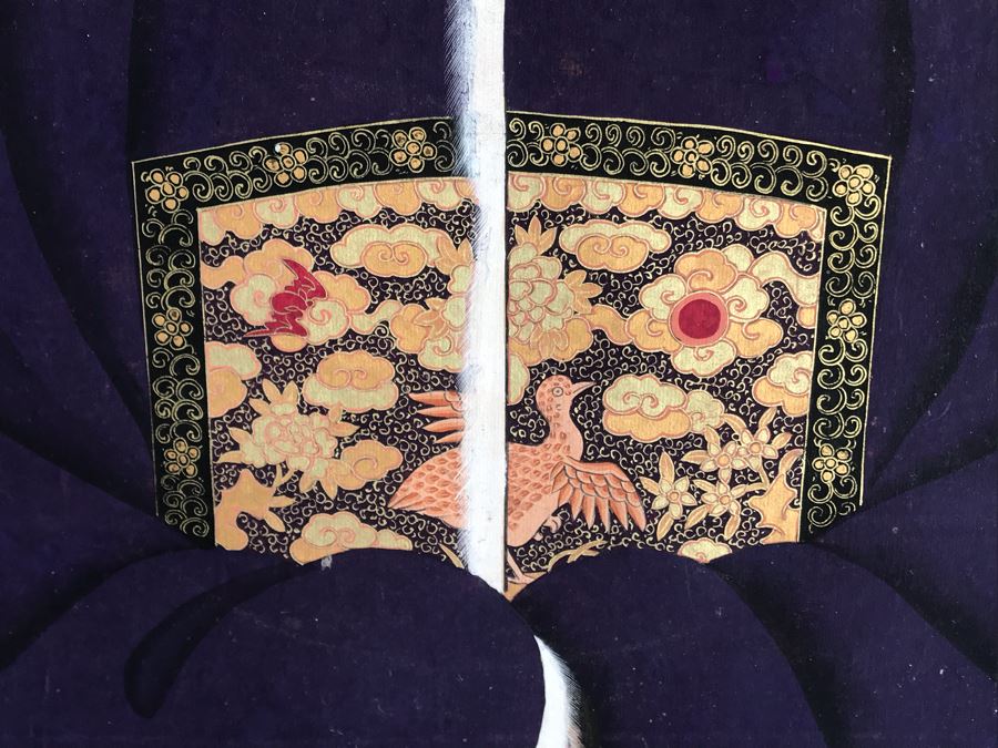 Pair Of Original Vintage Chinese Ancestor Silk Scroll Paintings 28.5 X 54 [Photo 9]