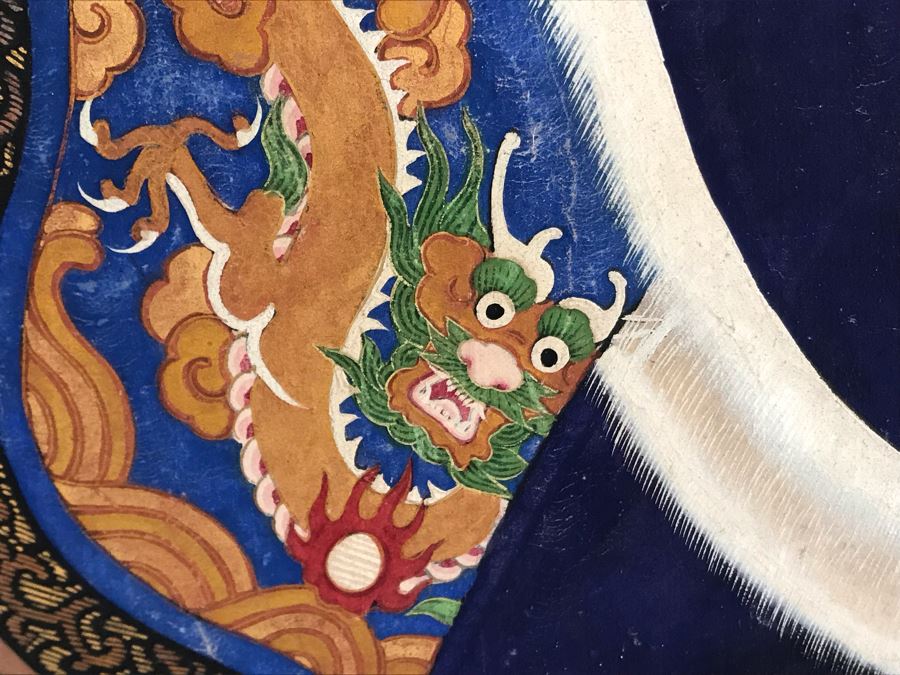 Pair Of Original Vintage Chinese Ancestor Silk Scroll Paintings 28.5 X 54 [Photo 32]