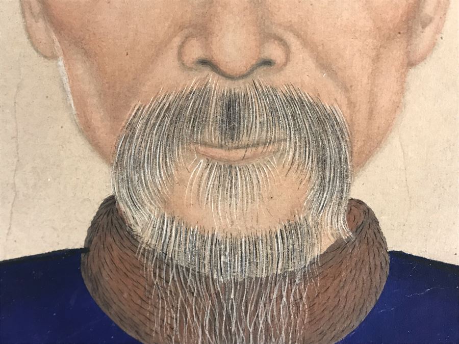 Pair Of Original Vintage Chinese Ancestor Silk Scroll Paintings 28.5 X 54 [Photo 25]