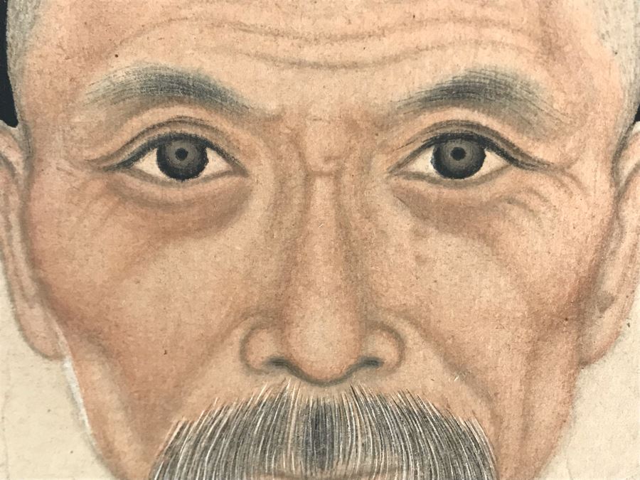 Pair Of Original Vintage Chinese Ancestor Silk Scroll Paintings 28.5 X 54 [Photo 24]