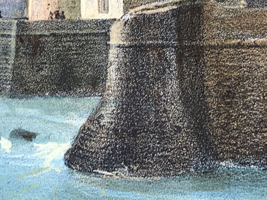 Hand Colored Picture Of Genoa Italy Port City 8.5W X 9.5H [Photo 18]