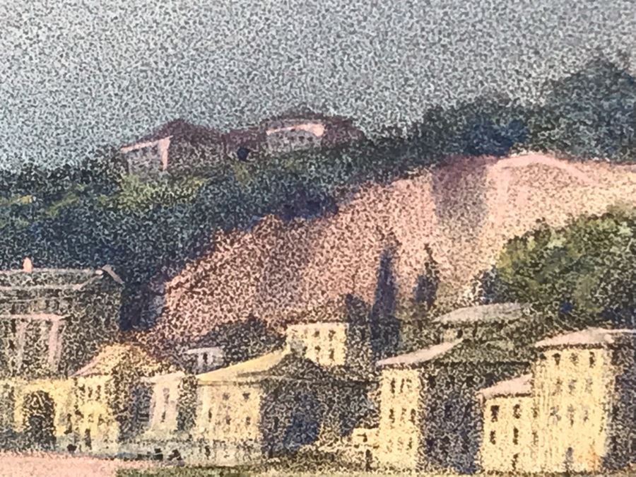 Hand Colored Picture Of Genoa Italy Port City 8.5W X 9.5H [Photo 15]