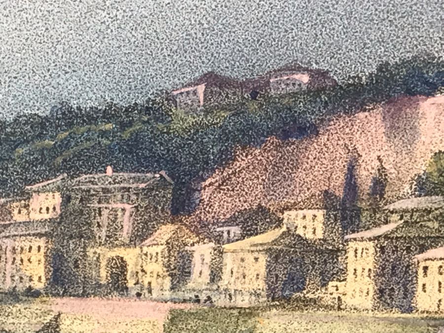Hand Colored Picture Of Genoa Italy Port City 8.5W X 9.5H [Photo 13]