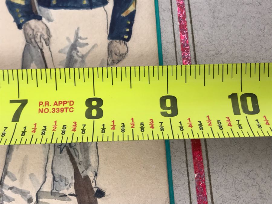 Original Watercolor Painting Of Three Soldiers 9W X 8.5H [Photo 20]