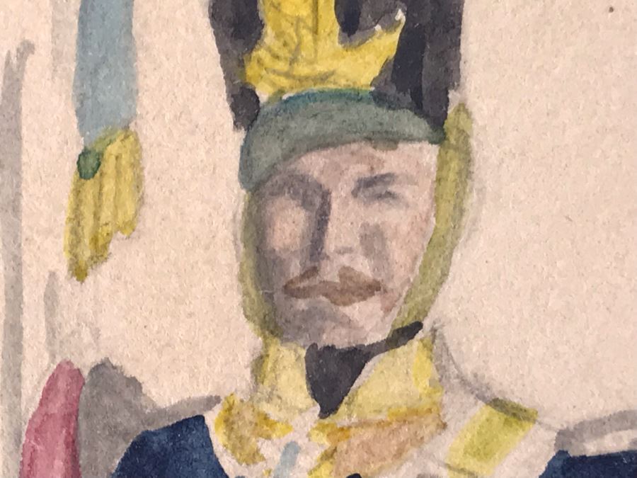 Original Watercolor Painting Of Three Soldiers 9W X 8.5H [Photo 17]