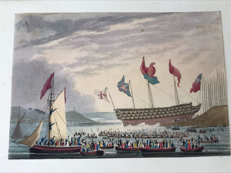 Original Watercolor Ship Painting 5.25 X 3.5 [Photo 3]