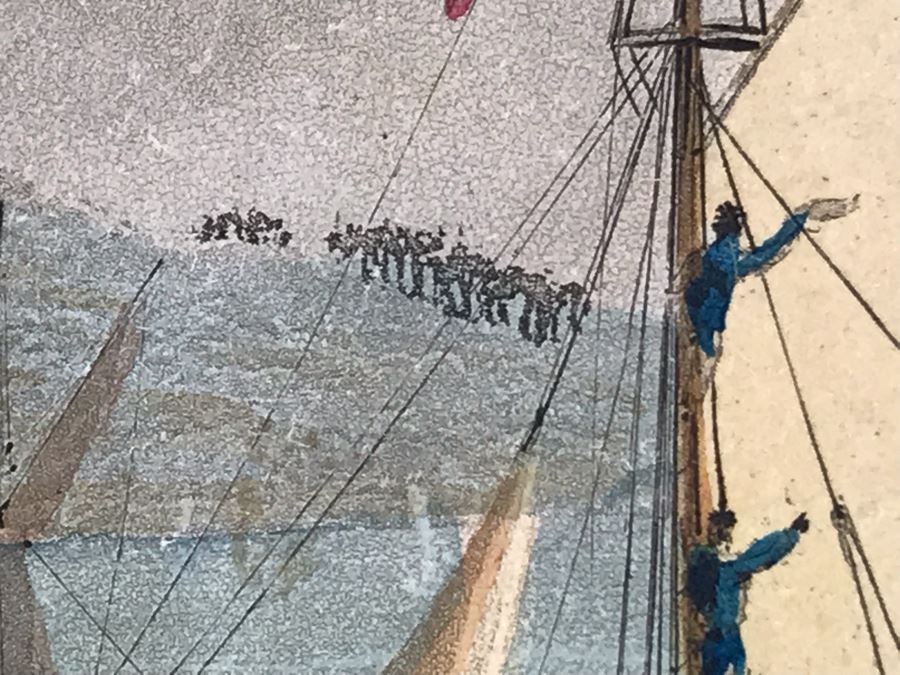 Original Watercolor Ship Painting 5.25 X 3.5 [Photo 16]