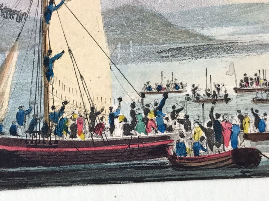 Original Watercolor Ship Painting 5.25 X 3.5 [Photo 14]