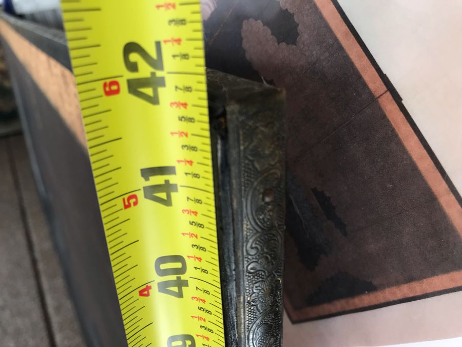 Original Hand Painted 4-Panel Japanese Screen Painting 99 X 42 [Photo 21]