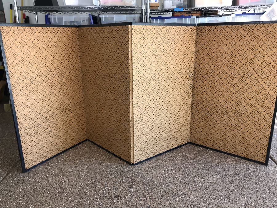 Original Hand Painted 4-Panel Japanese Screen Painting 99 X 42 [Photo 26]