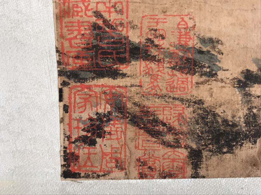 Original Signed Chinese Landscape Silk Scroll Painting 12.5 X 39.5 [Photo 18]