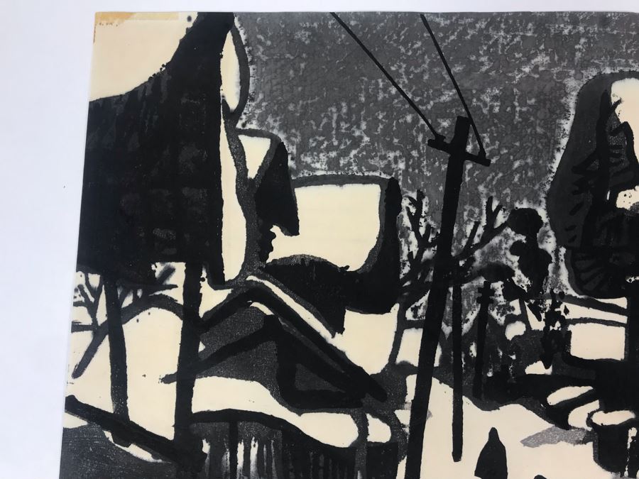 Kiyoshi Saito (Japanese, 1907-1997) Hand Signed Self-Printed Woodblock Print Winter In Aizu Series 18' X 15' Estimate $1,100 [Photo 8]