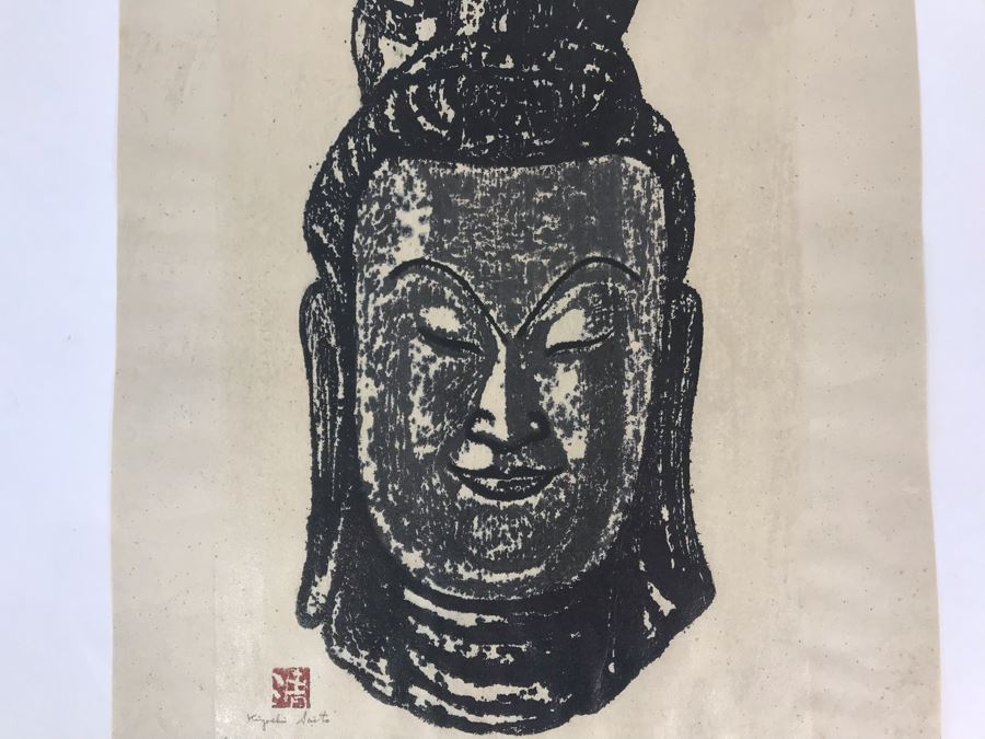 Kiyoshi Saito (Japanese, 1907-1997) Hand Signed Limited Edition Buddha Woodblock Print 39 Of 50 11' X 20' Estimate $1,800 [Photo 12]