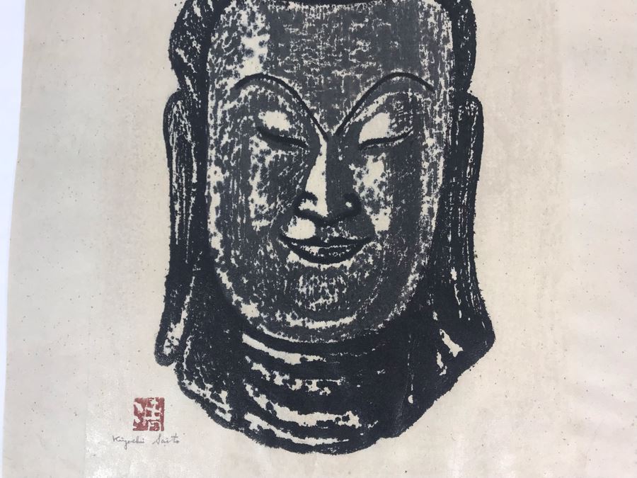 Kiyoshi Saito (Japanese, 1907-1997) Hand Signed Limited Edition Buddha Woodblock Print 39 Of 50 11' X 20' Estimate $1,800 [Photo 4]