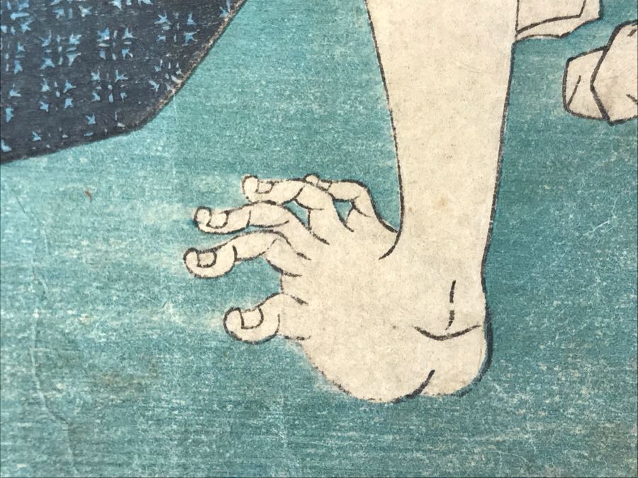 Antique Erotic Shunga Japanese Woodblock Print 13W X 9H [Photo 7]