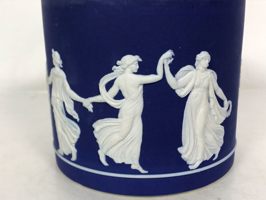 Vintage Jasperware Ice Bucket With Silverplate Handle 6.5W X 9.5H [Photo 11]