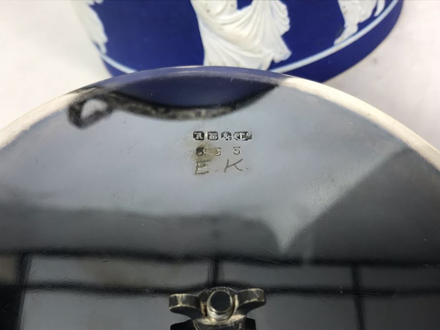 Vintage Jasperware Ice Bucket With Silverplate Handle 6.5W X 9.5H [Photo 13]