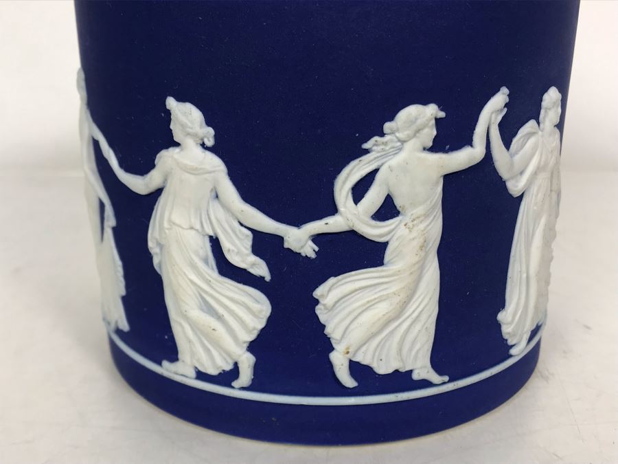 Vintage Jasperware Ice Bucket With Silverplate Handle 6.5W X 9.5H [Photo 5]