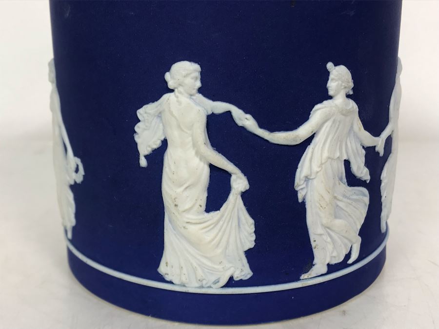 Vintage Jasperware Ice Bucket With Silverplate Handle 6.5W X 9.5H [Photo 12]