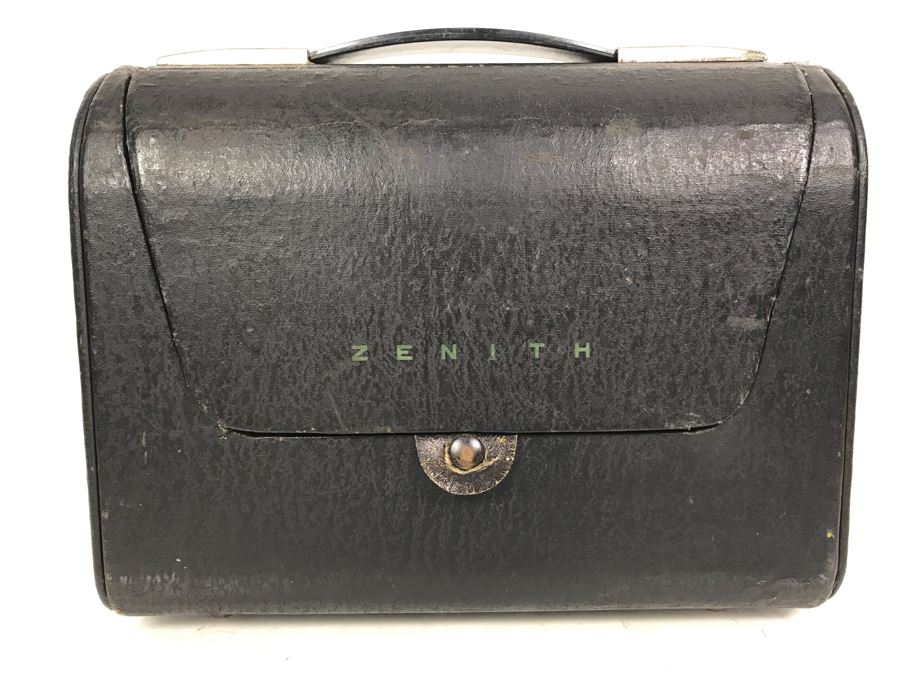 Vintage Collectible Portable Suitcase Zenith Tube Radio Model H503Y Serviced And Working 14W X 6.5D X 11H [Photo 2]