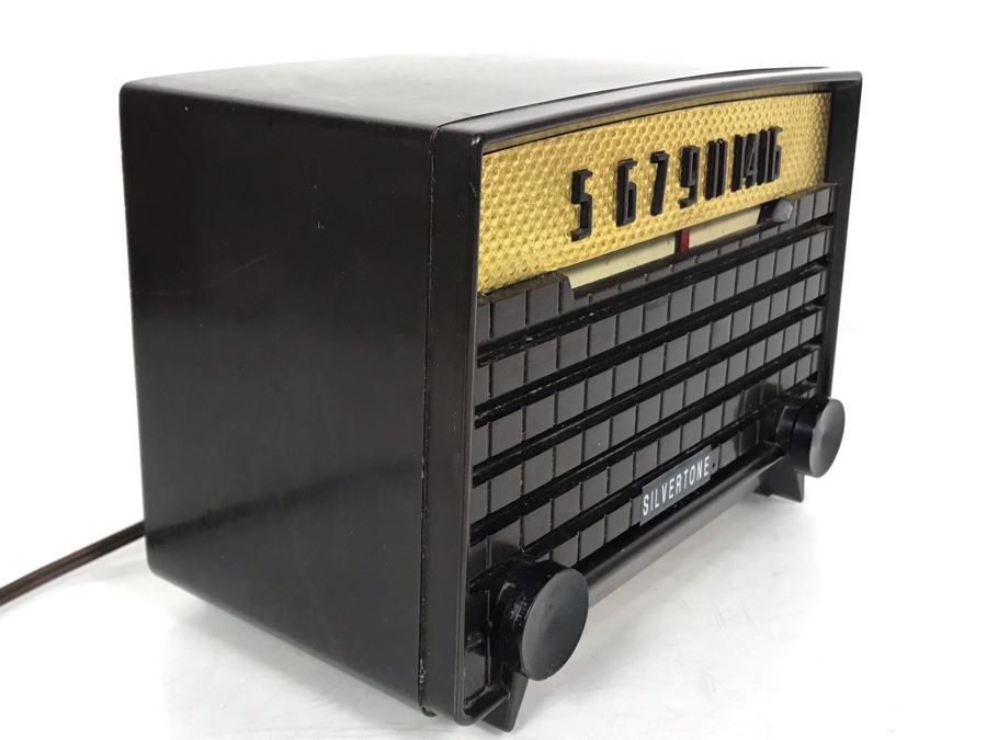 Vintage Mid-Century Silvertone Radio Serviced And Sounds Great 8.25W X 5D X 6H [Photo 4]