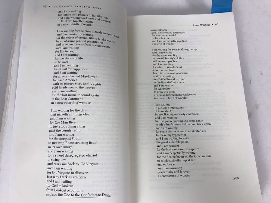 Lawrence Ferlinghetti Hand Signed Book Postmodern American Poetry A Norton Anthology [Photo 6]