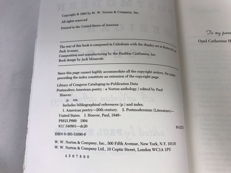 Lawrence Ferlinghetti Hand Signed Book Postmodern American Poetry A Norton Anthology [Photo 5]