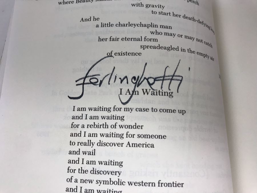 Lawrence Ferlinghetti Hand Signed Book Postmodern American Poetry A ...