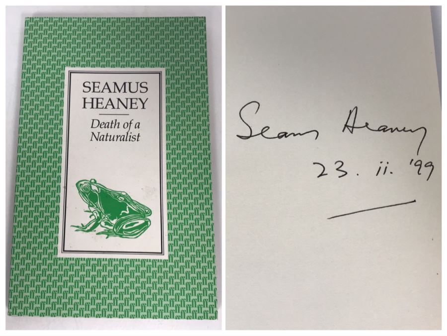 Seamus Heaney Hand Signed Book Death Of A Naturalist